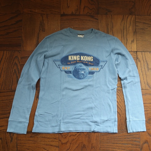 Tops - Vintage King Kong Long Sleeve-T Blue Shirt